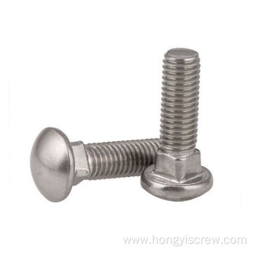 Carriage Bolt Fastener With Ribbed Neck